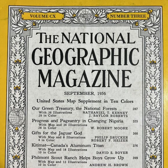 Vintage National Geographic September 1956 Nigeria Kitimat Diffident Truffles - Picture 2 of 8